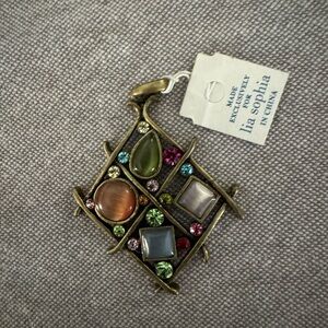 Lia Sophia Colorful Gemstone Pendant Necklace